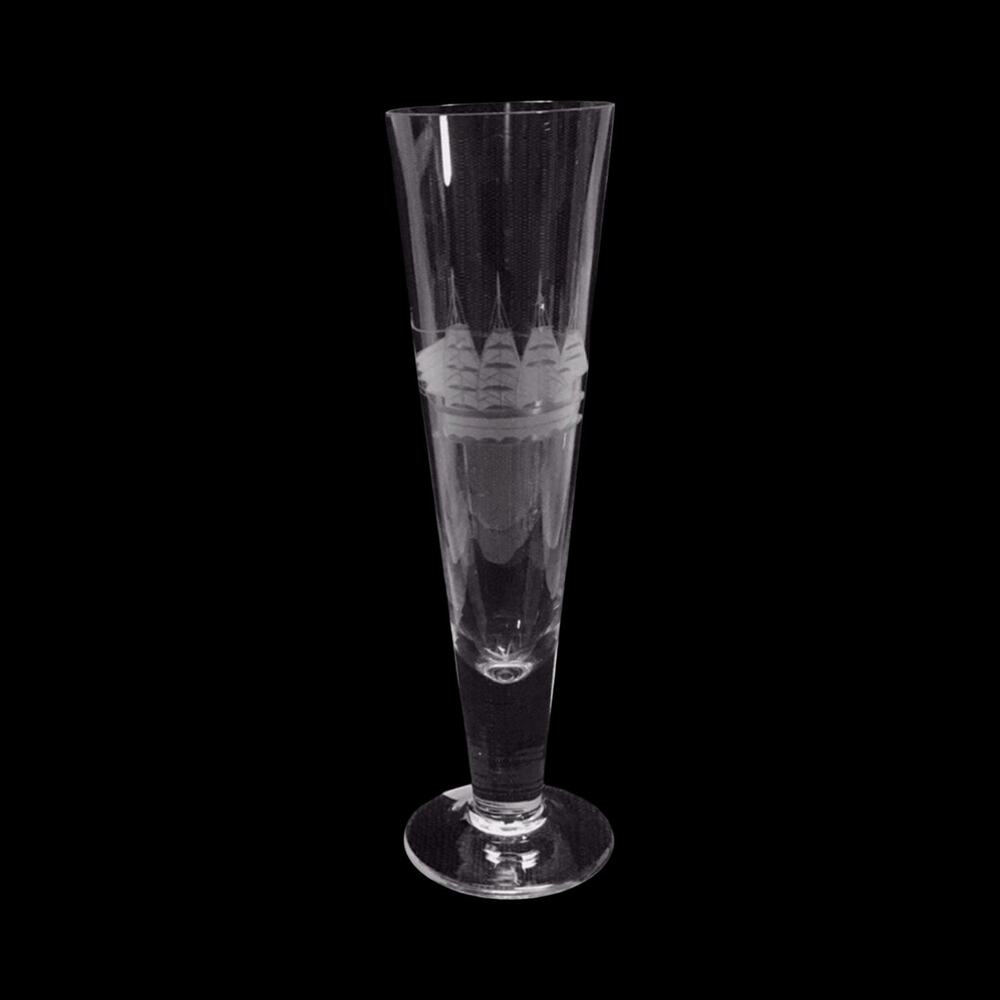 Vintage 1970s Toscany “Clipper Ship” Tall Pilsner Glass